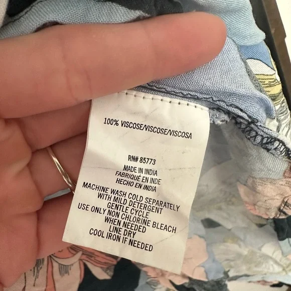 Oneill blue floral Aries midi dress size medium - Picture 7 of 9